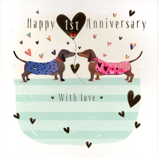 Picture of HAPPY 1ST ANNIVERSARY WITH LOVE CARD